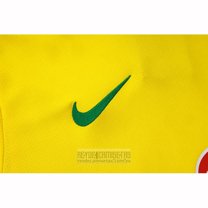 Chandal del Brasil Manga Corta 2025-2026 Amarillo - Pantalon Corto